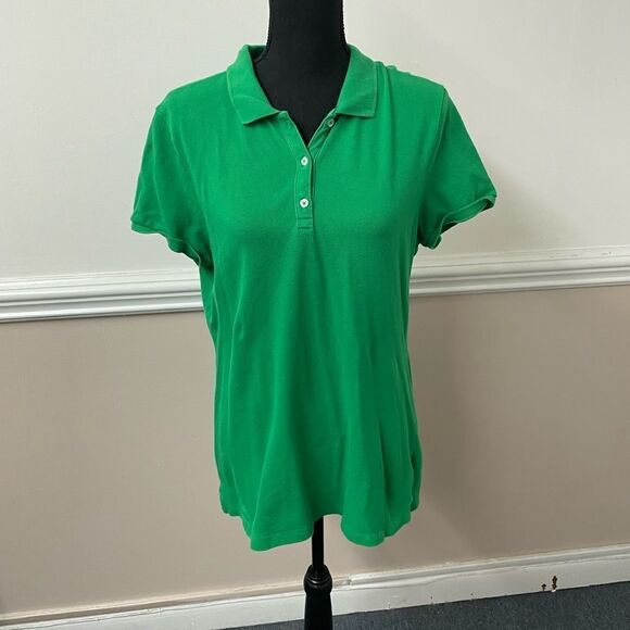 Old Navy Collared Button Up Green Tee - Picture 1 of 3